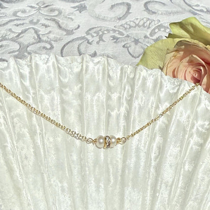 Minimalist Charm Pearl Gold Chain Necklace