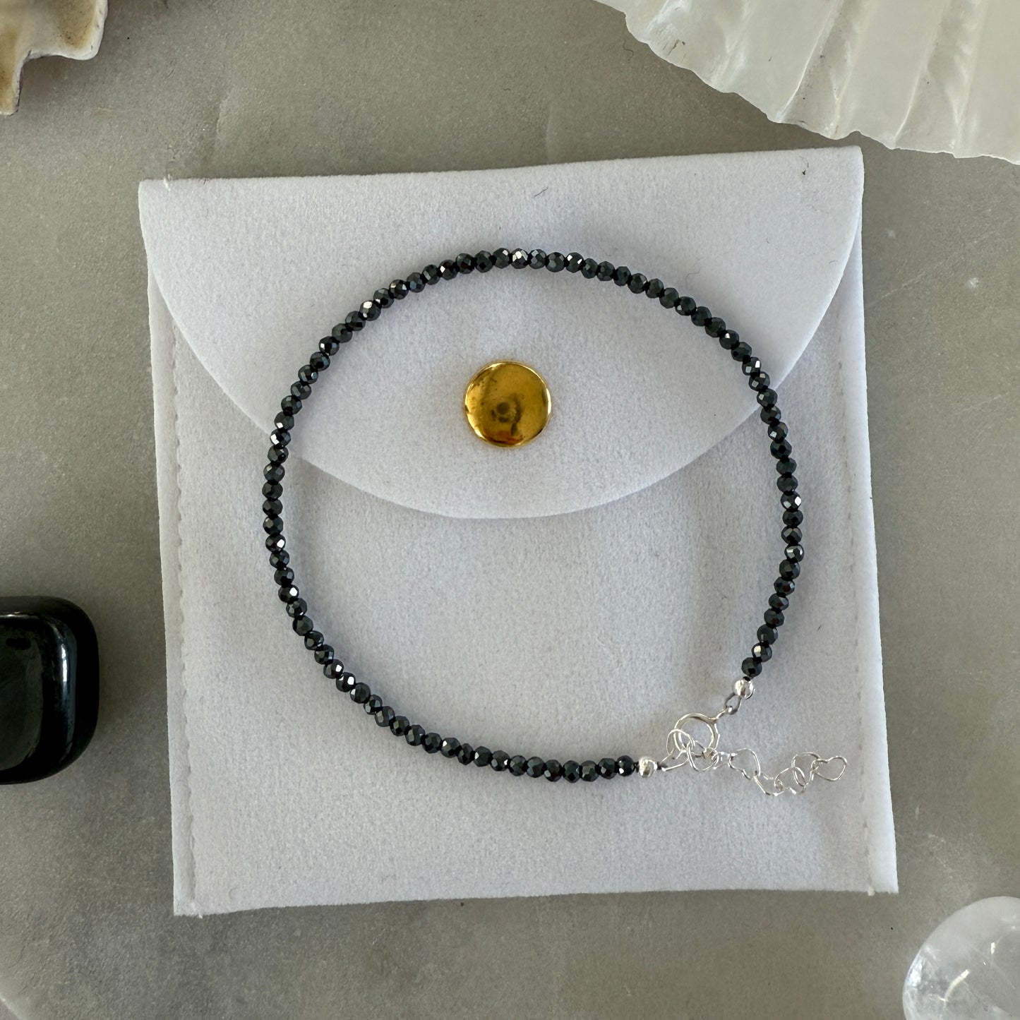 Hematite Silver Bracelet