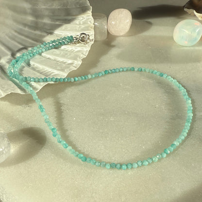 Tiny Amazonite Heart Charm Bracelet