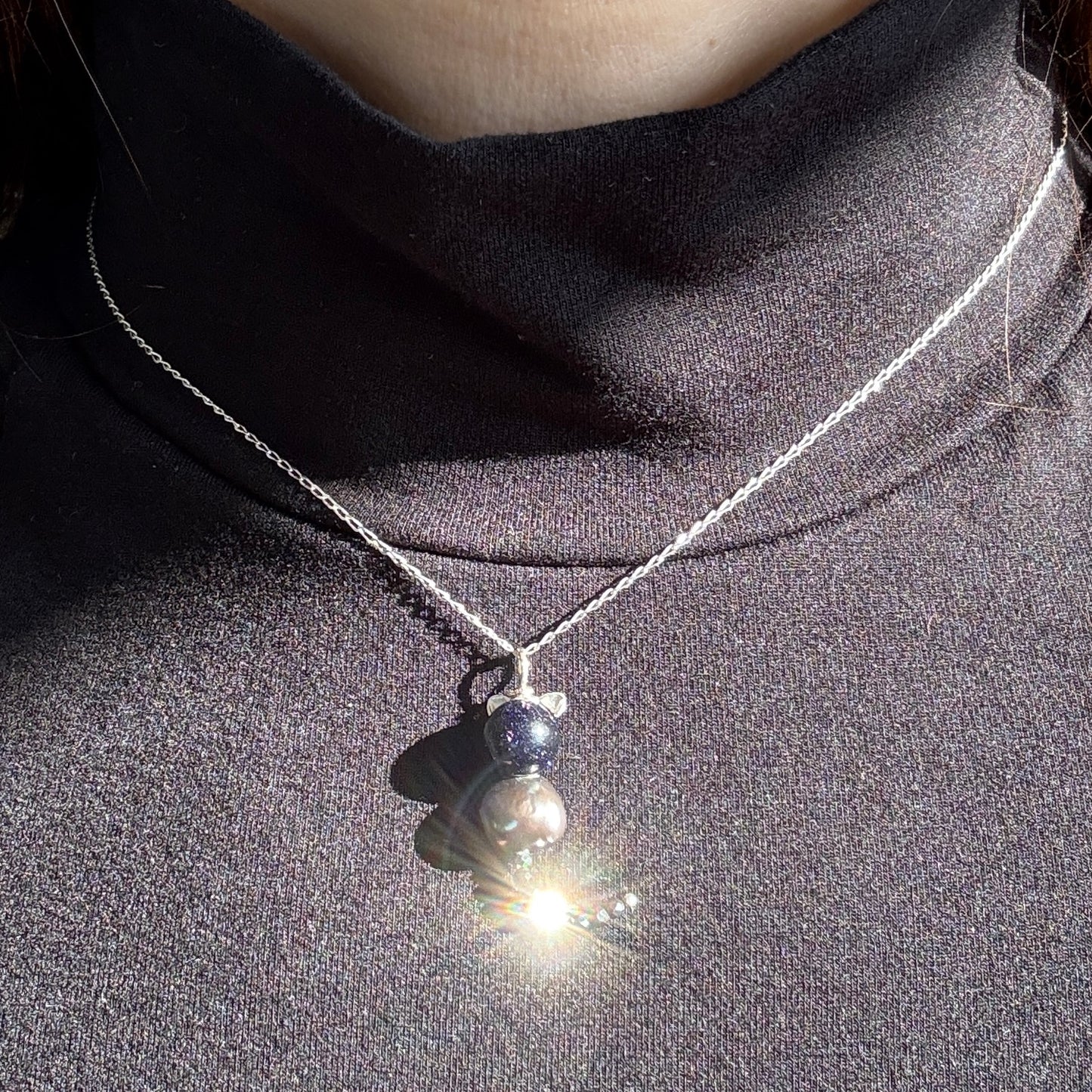 Black Cat Charm Choker Necklace