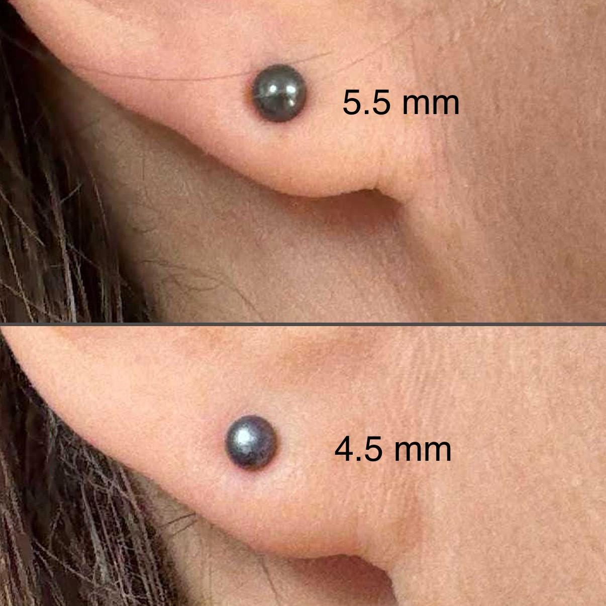 Pearl Stud Earrings, Minimalist Delicate Silver Earrings